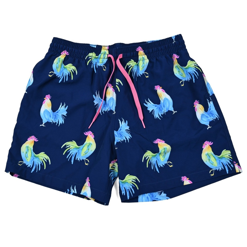 Chubbies Swim Trunks Men's Medium Blue Rooster Fowl Play 5.5" Inseam Mesh Lined
